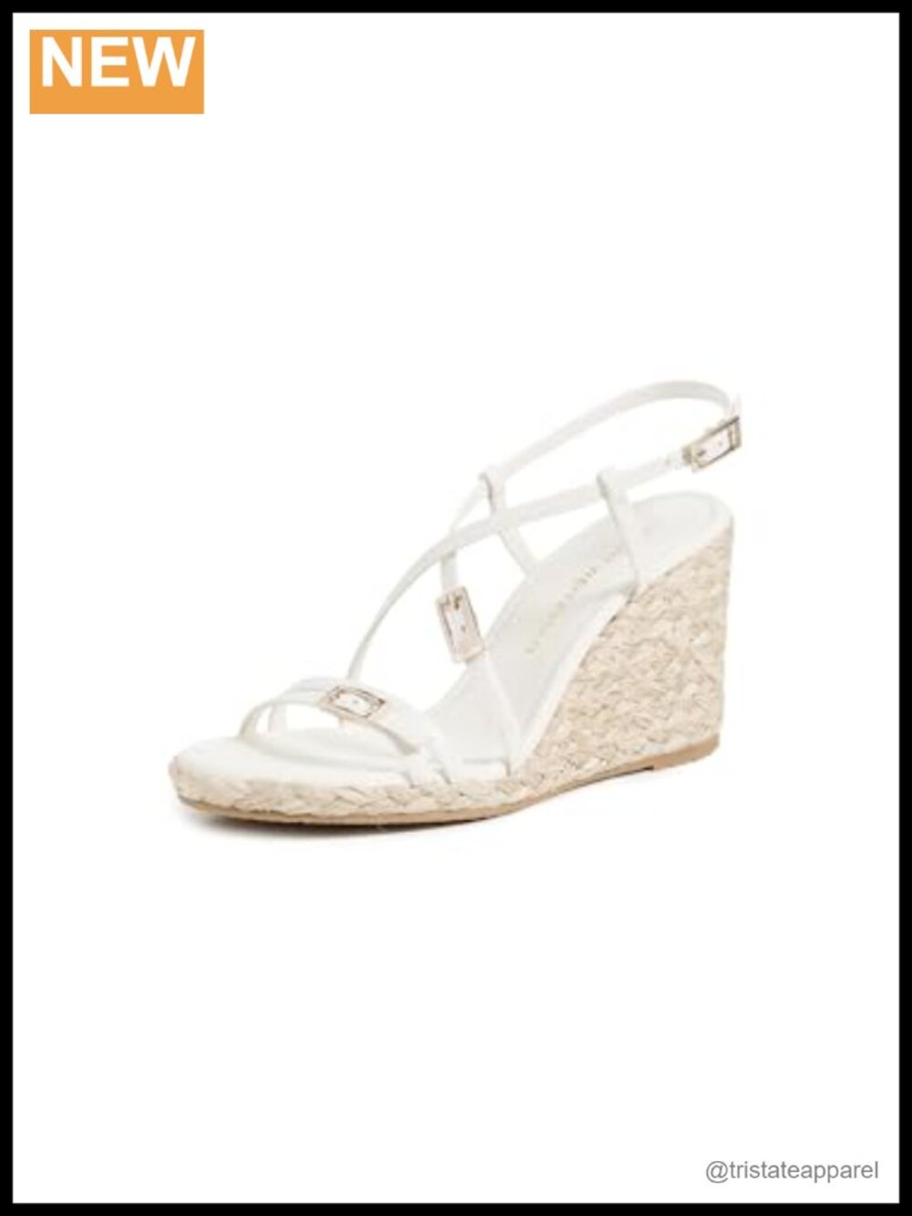 Leather Espadrille Wedge Sandals Buckle Slingback Open Toe